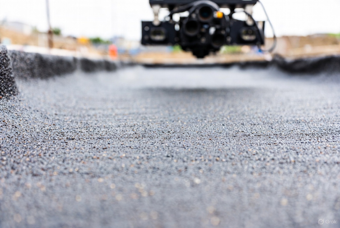 macro of roof membrane with scanner